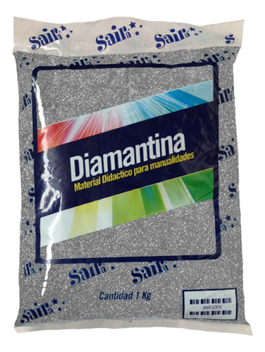 Diamantina Fina Saira 1 Kilo Varios Colores Color Plata