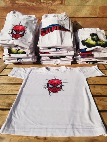 Remera De Super Heroes Batman Spiderman Hulk Liquidacion