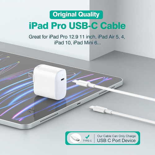 Cable De Carga Rápida Para iPad Pro 11 | 12.9 (2 Metros)