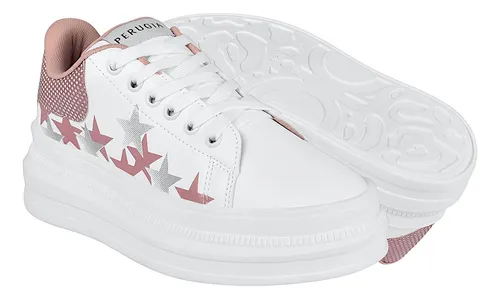 comprar Tenis Casuales Dama Perugia 40701 Simipiel Blanco