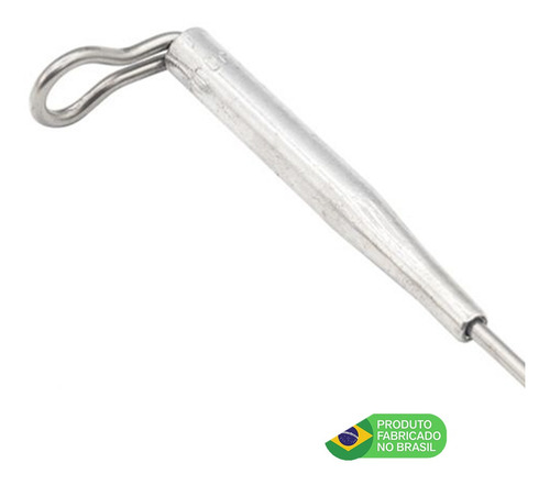 Imagem 2 de 3 de Antena Corta Pipa Moto Fixa Retrovisor Aço Inox Zincada M3b