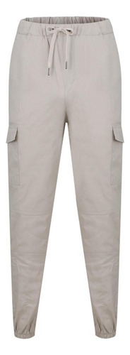 Pantalón Bolsas Cargo Jogger Moda Casual Gabardina 2905