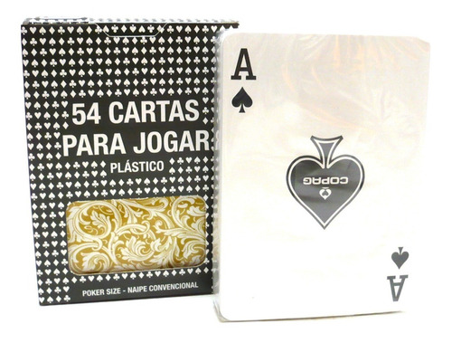Baralho Plastico Copag 54 Cartas Para Jogar Poker Truco Gold