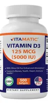 Comprar Vitamina D3 5000 Iu 500 Caps Salud Osea Vitamatic