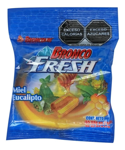 Caramelo Garganta Bronco Fresh Miel Y Eucalipto Duo Pack 66g