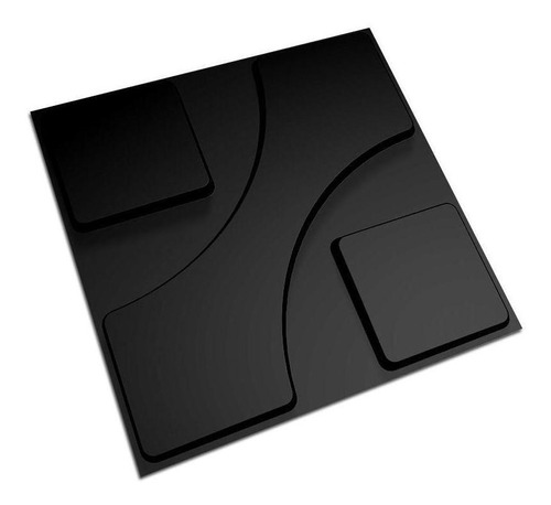 Kit 8 Placas 3d Pvc Preto Decoração Revestimento Parede E