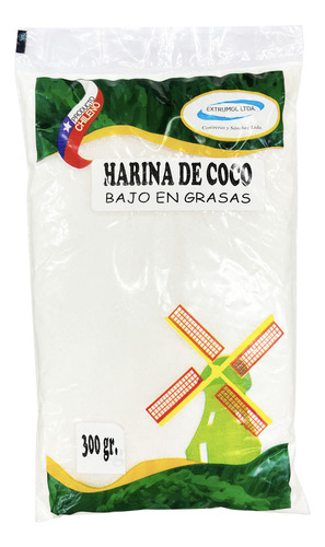 Harina De Coco Bajo En Grasas Sin Gluten 300gr - Extrumol