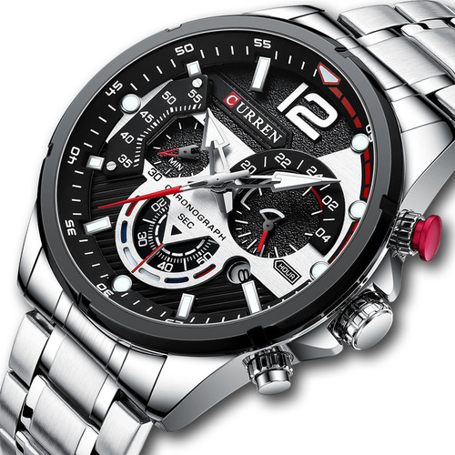 Reloj Curren De Acero Impermeable Con Fecha Automática