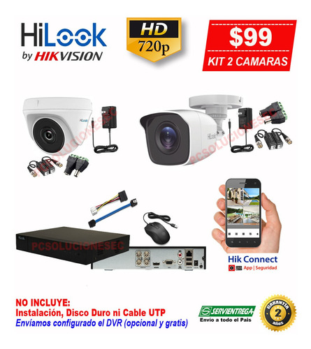 Kit Completo Camaras Listo Para Instalar Hilook Hikvision