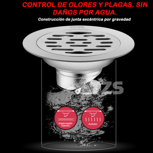 -de Coladera De Baño Antiolores De Acero Inoxidable
