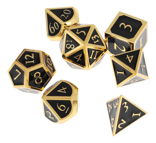 comprar Dados Metálico De Número Para Dnd Rpg Mtg