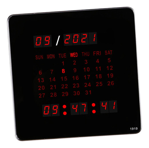 Reloj De Pared Digital Mes Semana Fecha Año Con Calendario