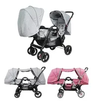 Comprar Coche Doble Para Bebes Gemelos Mellisos Mirame De Babyhappy Color Gris Color del chasis Gris
