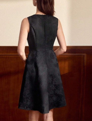 Vestido Jacquard Negro Elegancia Atemporal - Turquia
