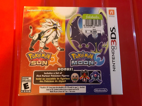 Pack Pokémon Sun + Moon + Figures Nintendo 3ds + Envío