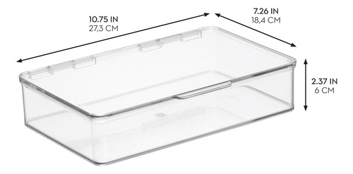 Caja Organizadora Apilable De Plástico Transparente 7.26x10.