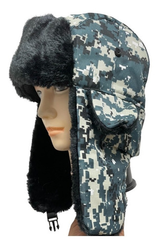 Gorro Ruso Cálido De Lona Invierno  Aviador Militar Adulto