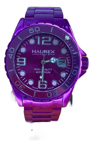 Reloj Haurex Original Italiano Dama Morado Aluminio (Usado)