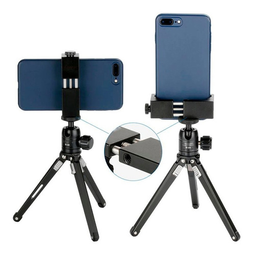 Imagen 5 de 7 de Soporte Celular St02s Metalico Con Zapata Vlog Home Office