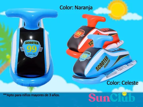 Moto Scooter De Agua Inflable Pileta Niños Flotador Pileta