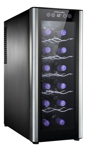 Adega de Vinho Climatizada Electrolux 12 garrafas Uma Porta Acabamento em Alumínio ACB12 -