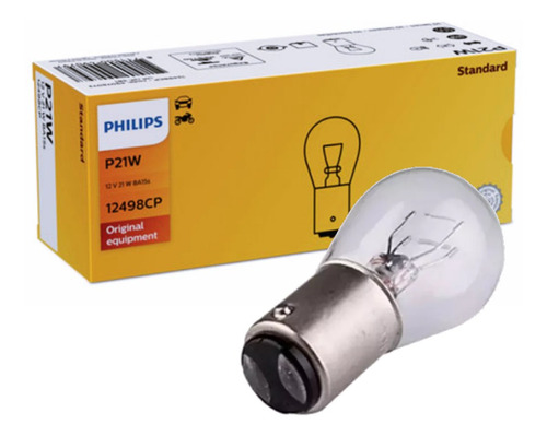 Lampada 2 Polos Philips 12v P21/5w Original - Caixa C/ 10