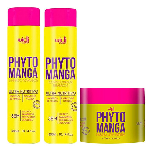 Kit Shampoo+ Condicionador+ Máscara Phyto Manga - Widi Care
