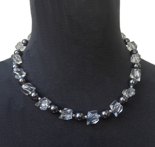 Csb1543 Collar Corto Piedra Hematite