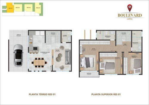 Imagem 6 de 10 de Sobrado No Residencial Jardins, Com 3 Dormitórios À Venda, 125 M² Por R$ 690.000 - Jardim Das Américas - Curitiba/pr - So0291