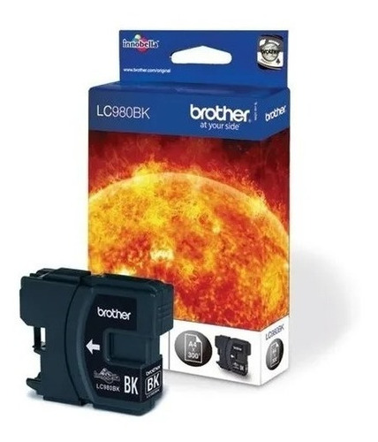 Tinta Brother Lc980bk Negra Original Dcp-145c /165c Mfc-255