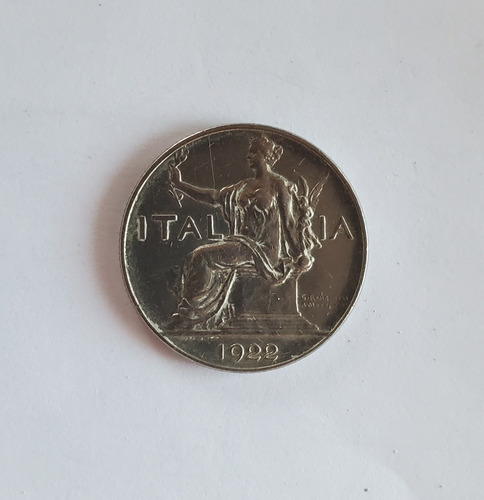Moneda 1 Lira Italia 1922 (Usado)
