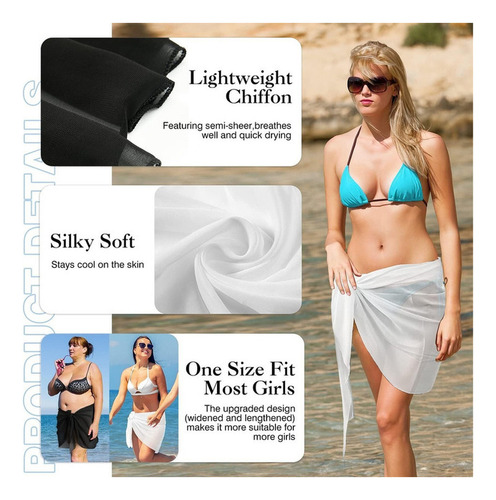 Ropa De Playa Mujer, Vestido Playa Mujer Ajustable Sarongs