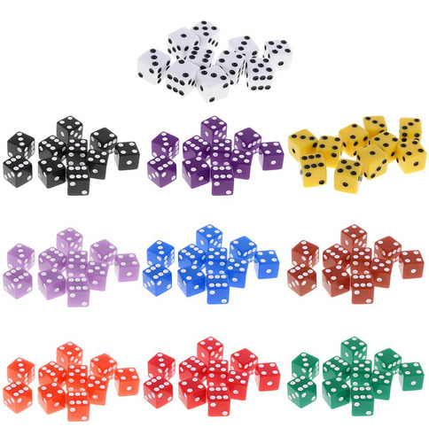 10 Dados De Juego De Mesa. 2 Piezas