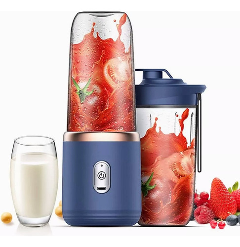 Sa De Mini Vaso Licuadora Portatil Recargable 6 Cuchillas