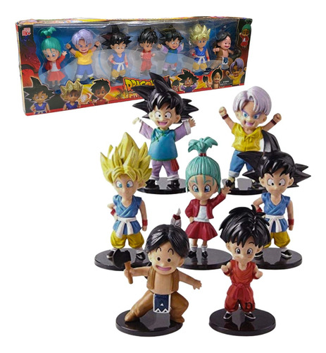 Dragon Ball Z Son Goku Bulma Goten Figuras Set 7 Piezas 