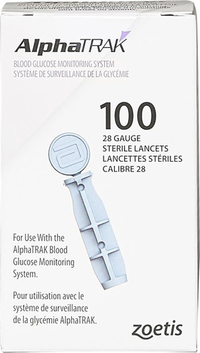 Alphatrak Lancetas 100 Originales Calibre 28 Medidor Glucosa Color Verde oscuro