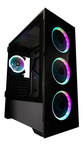 Gabinete Gaming Atx E-atx 4 Vent Rgb Balam Rush Thinos Negro