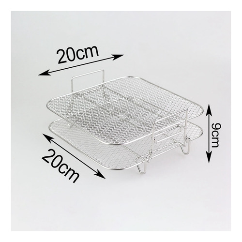 Estante Para Freidora De Aire De 2 Capas, Rejilla Apilable,