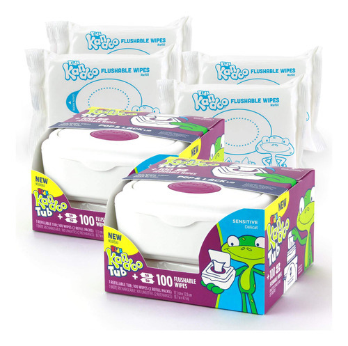 Kandoo Toallitas Desechables Para Bebs Y Nios, 100 Unidades