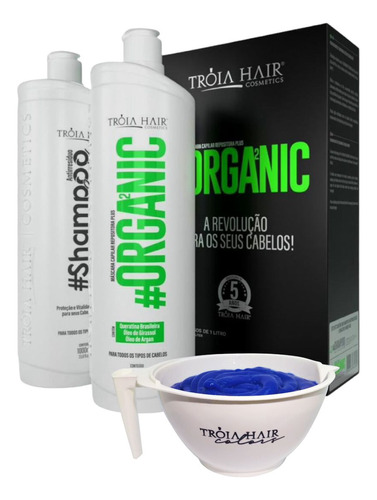 Kit Organic Semi Definitiva Tróia Hair 2x1000ml Progressiva