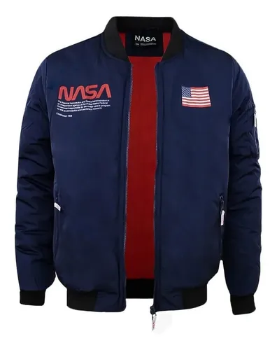 Chamarra Bomber Para Hombre Nasa Original 322197