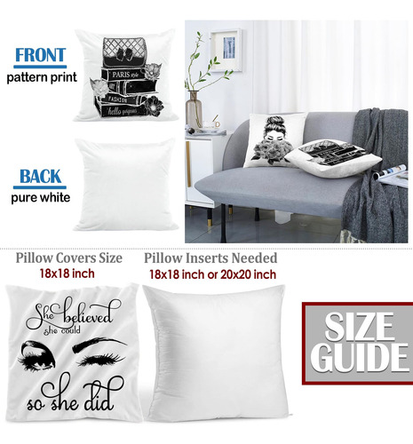 Hsinya Set Of 4 18x18 Cama De La Cama De Sofá Cubiertas De A