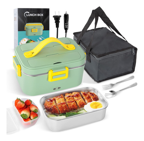 Aidenoey Portable Electric Lunch Box, Upgraded Power 75w, 3-