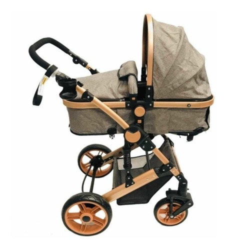 Cochecito De Bebe Linea Bronce Convertible En Cuna Y Asiento