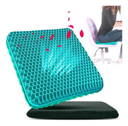 Cojin Ergonomico Ortopedico Gel Asiento Lumbar Hemorroides