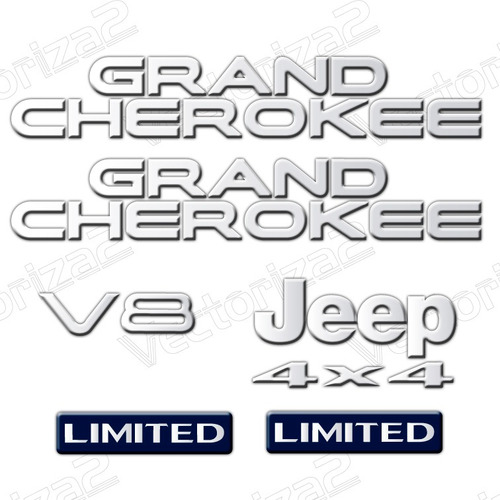 Kit Emblemas Jeep Grand Cherokee Limited 4x4