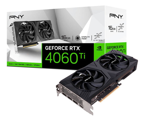 Tarjeta De Vídeo Pny Verto Dual Fan Geforce Rtx 4060 Ti 16gb