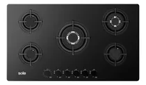 Comprar Encimera A Gas Vidrio Templado 86cm 5 Quemadores Solco059 Color Negro