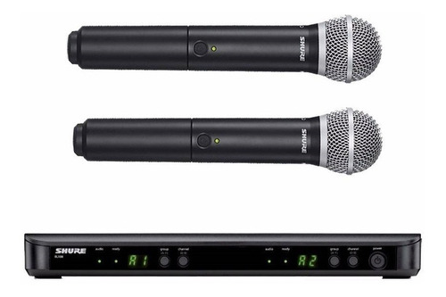 Microfone Shure S/ Fio Duplo Blx288br/pg58-m15