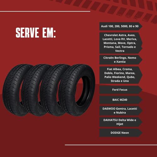 4 Pneus 175/70 R14 Astra Montana Doblo Strada Uno Aro 14